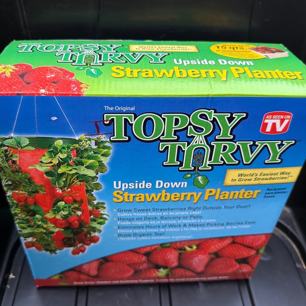 Topsy Turvy STRAWBERRY Upside Down Planter Vertical Hanging Garden Patio Sunroom